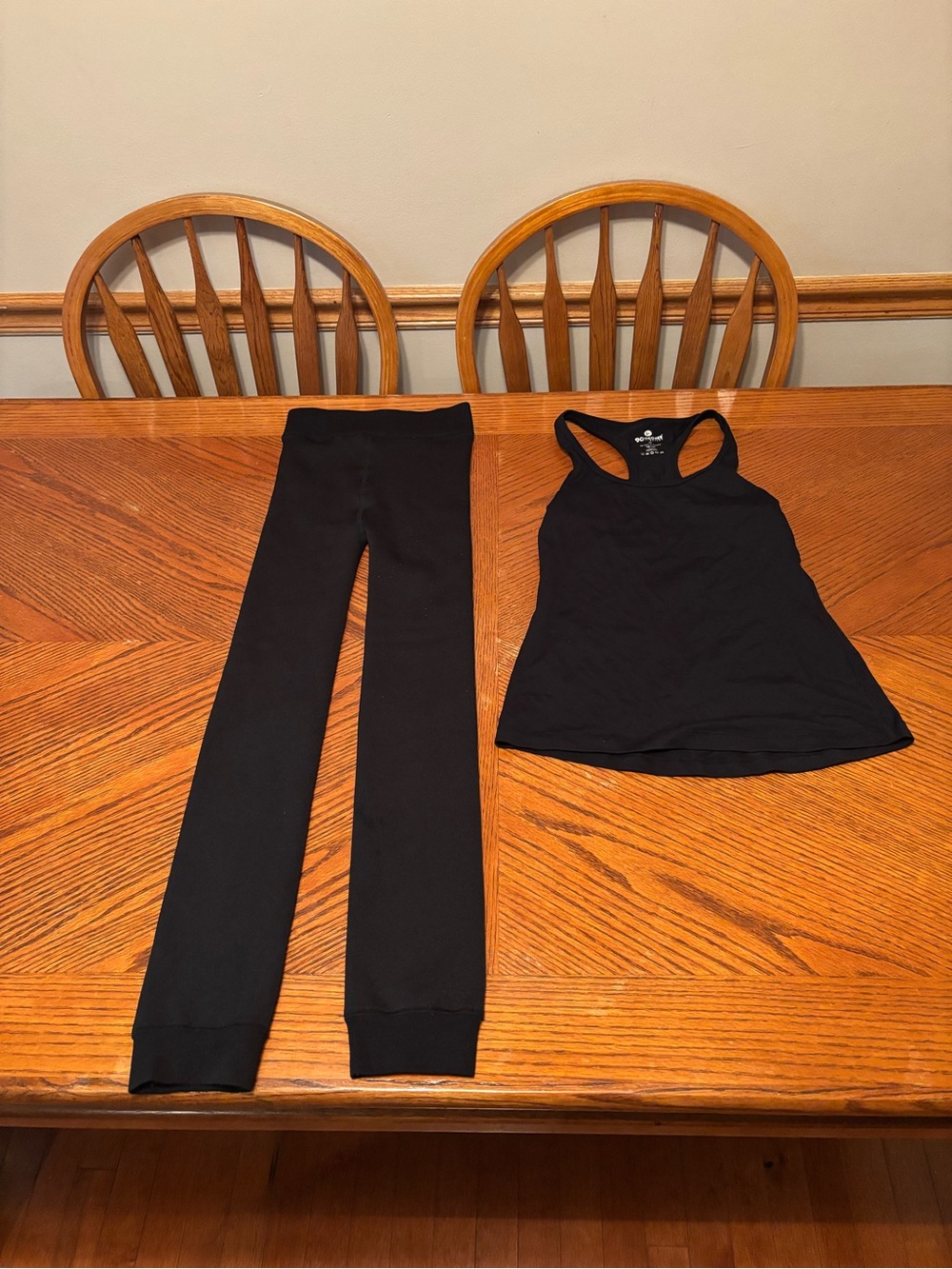 Black Workout Shirt & Black Pants Set